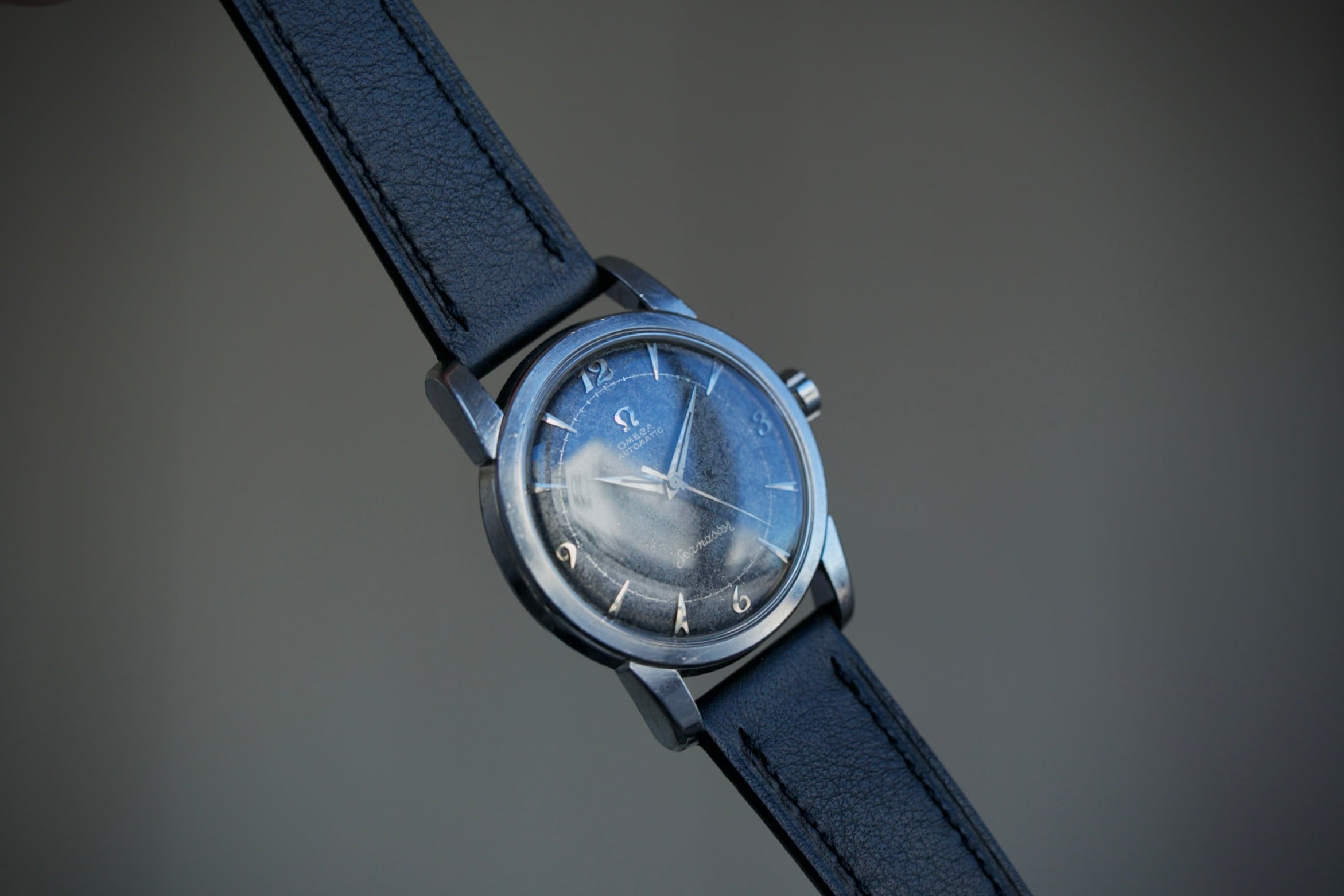 OMEGA】 1955年製 オメガ シーマスター 3rd ブラックミラーダイヤル