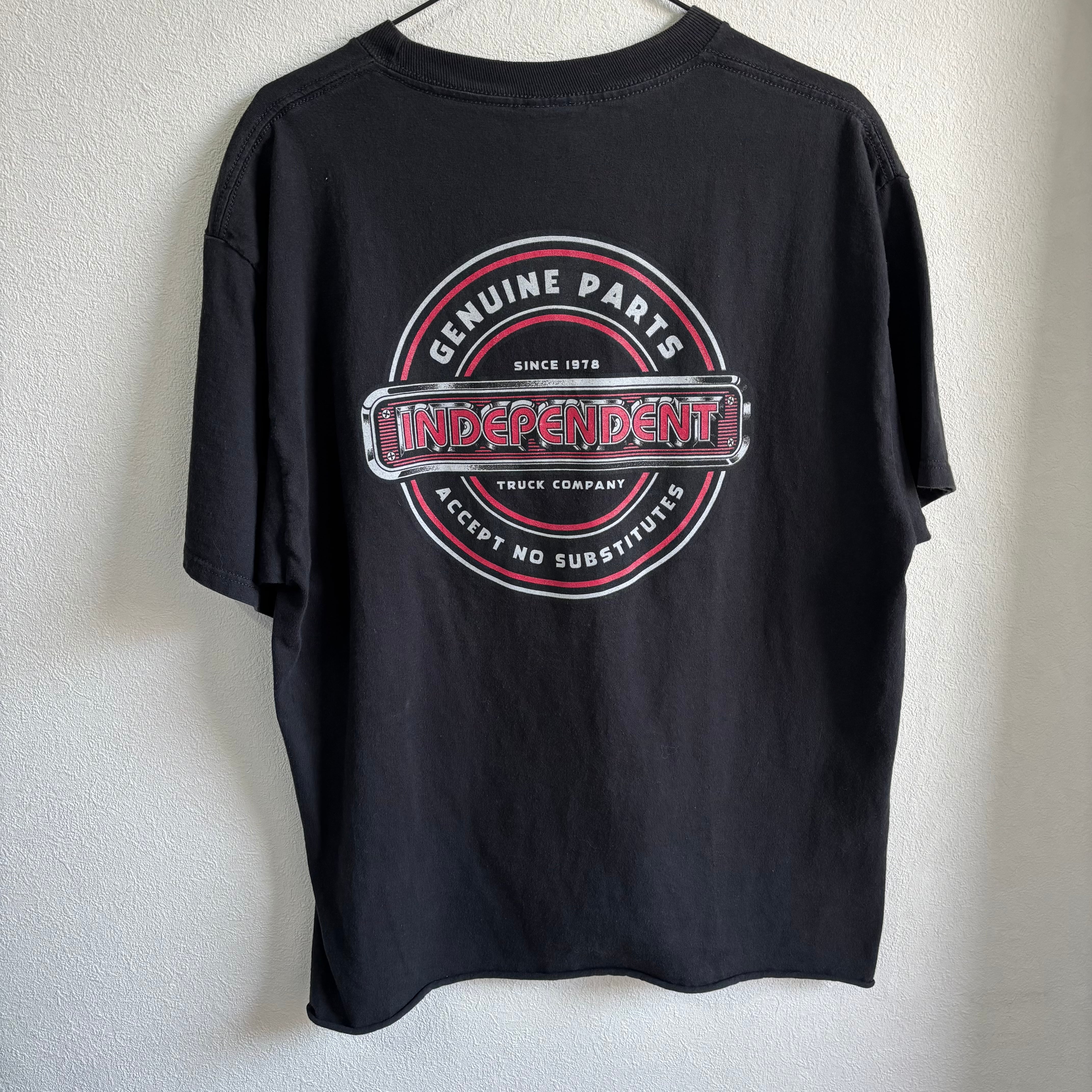 NHS INDEPENDENT ロングスリーブTシャツ ブラック サイズM 00s 【Independent】 インディペンデント NHS 黒タグ ロンT size.L