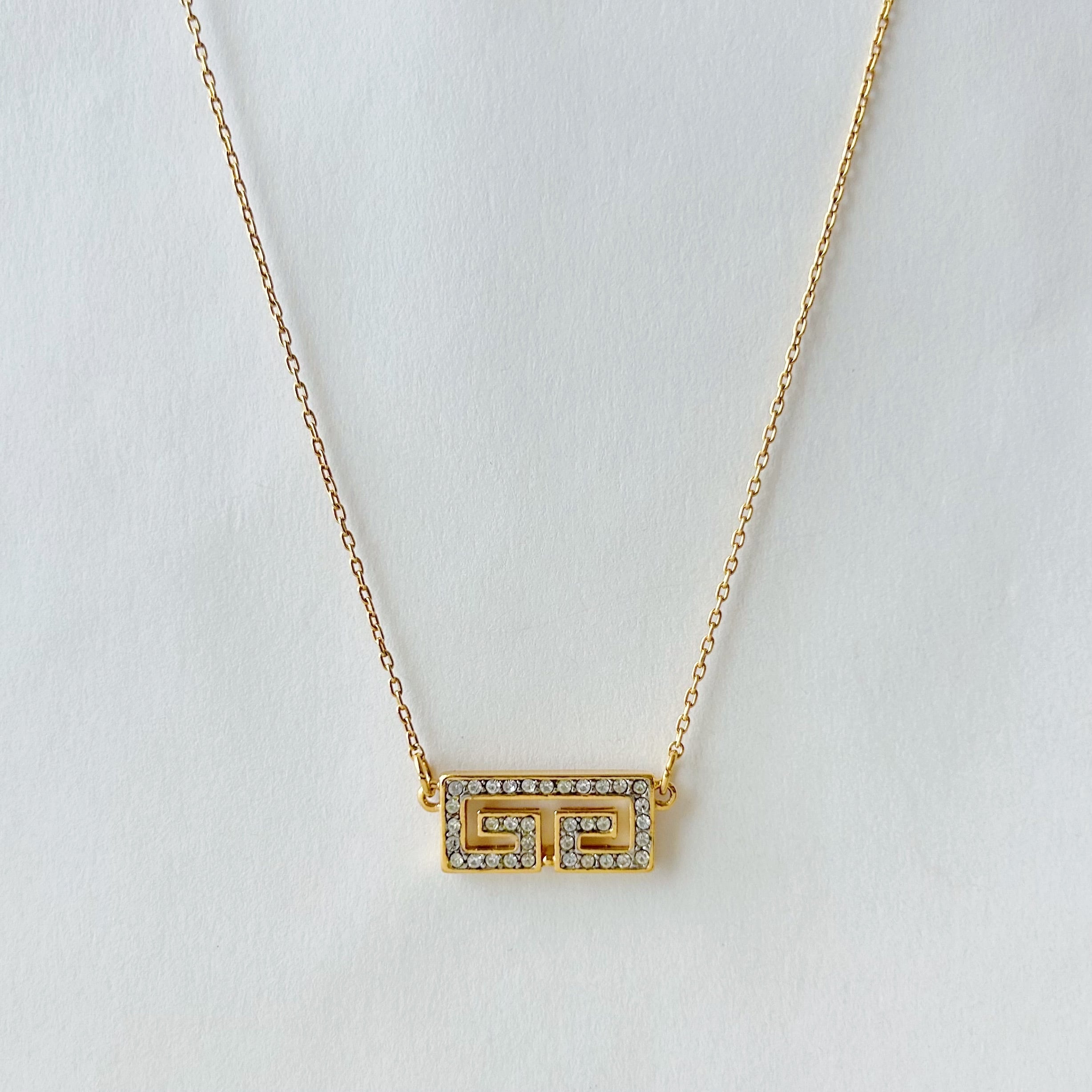 vintage GIVENCHY 4Gチャーム ブラウンパールネックレス 211 Givenchy  