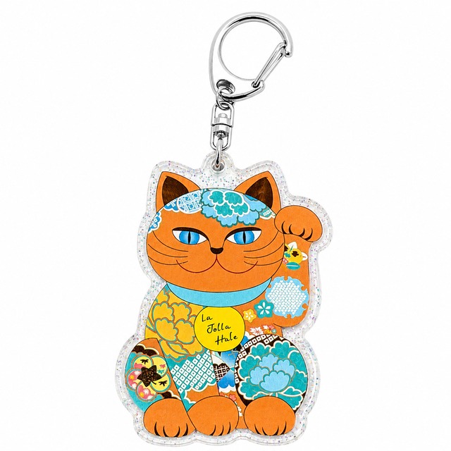 【COOK】LUCKY CAT アクリルキーホルダー ラメ入りタイプ