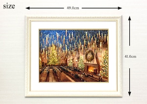 トーマス キンケード スタジオ「ハリー・ポッター/グレート ホール」額縁 作品証明書 展示用フック付き アートプリントポスター