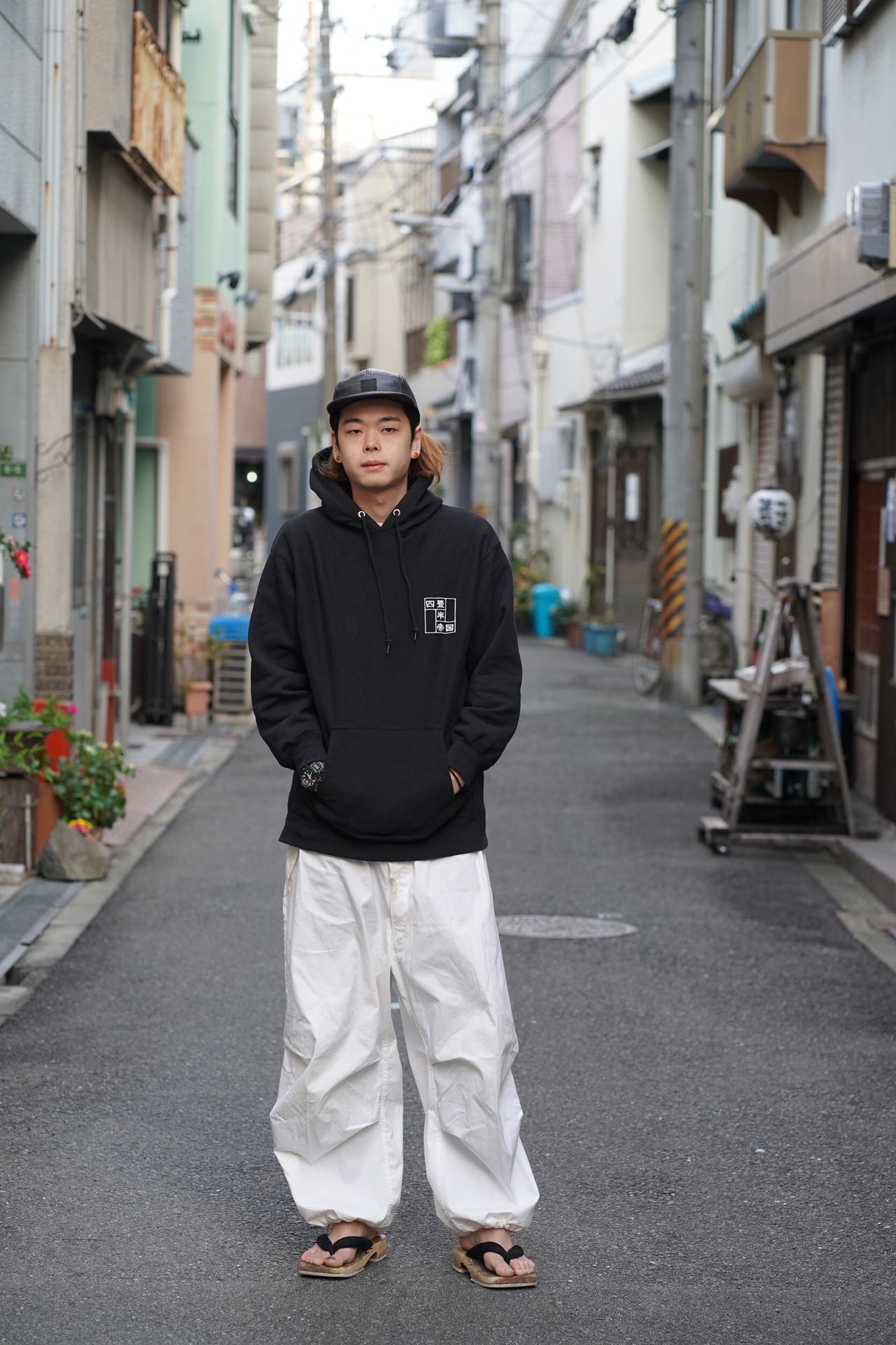 四畳半帝国Hoodie-mono　黒