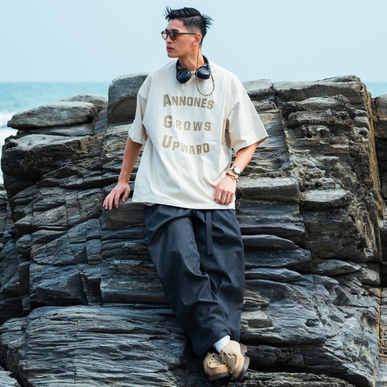 Pinstripe relaxed pants 0818 - 5