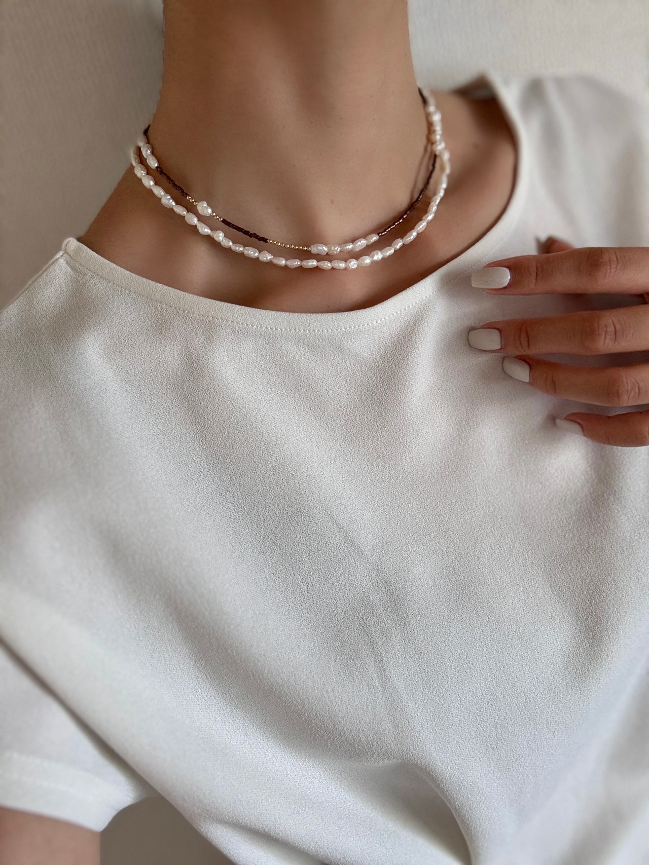 Brown × Pearl Necklace［BZN22］