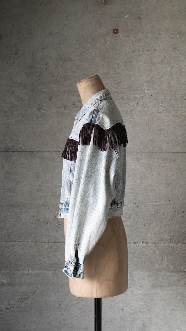 "iit" 1990s Fringed denim jacket