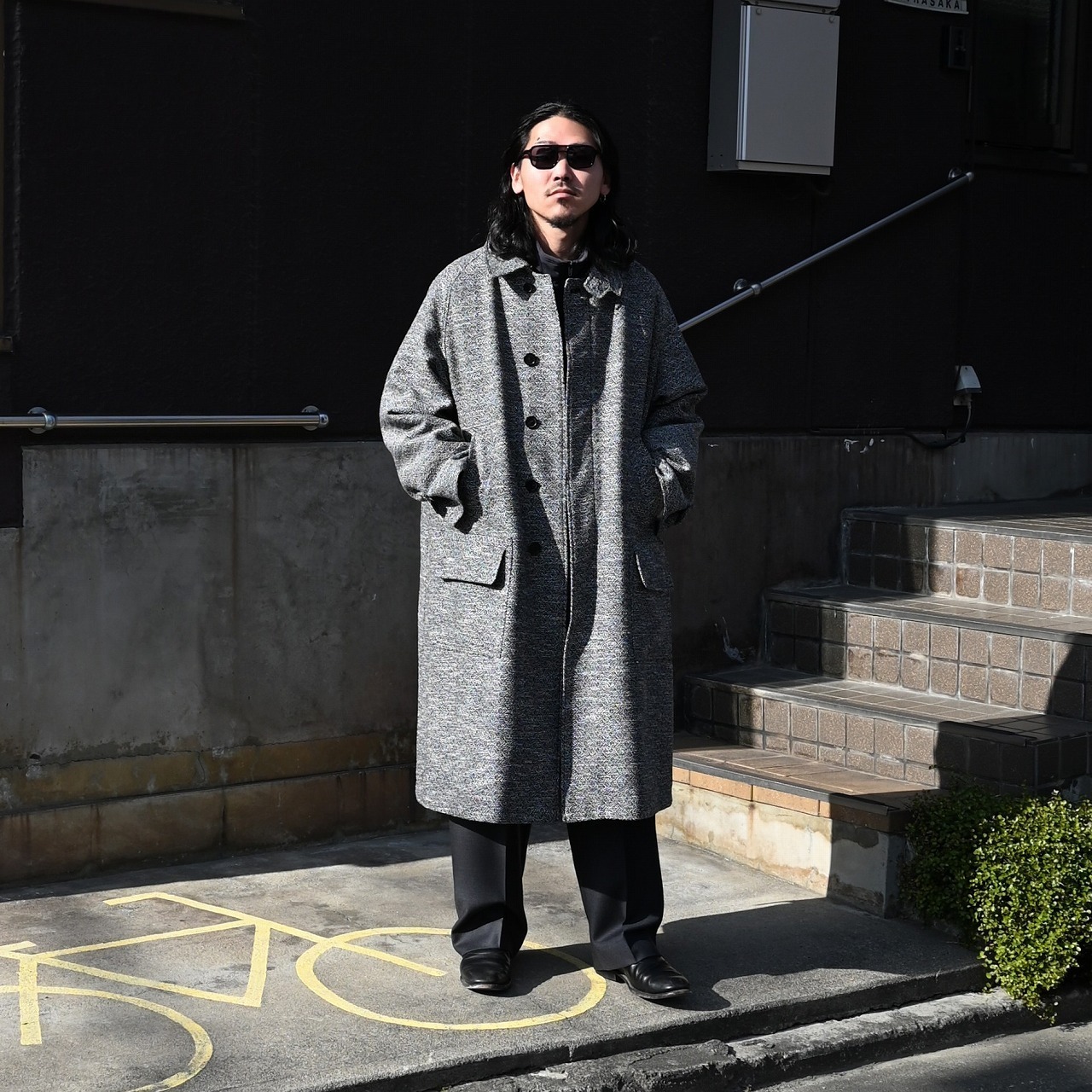 YASHIKI(ヤシキ)Sekkei mohair Cardiganコーディネート