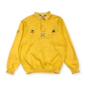 SINA COVA シナコバ  国旗デザイン 長袖 ポロシャツ M/イエロー メンズ トレーナー風生地