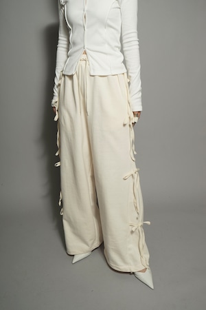 SIDE TIE SWEAT PANTS  (IVORY) 2401-02-602