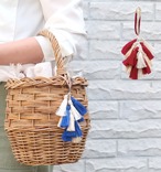 バッグチャーム　タッセル　レッド