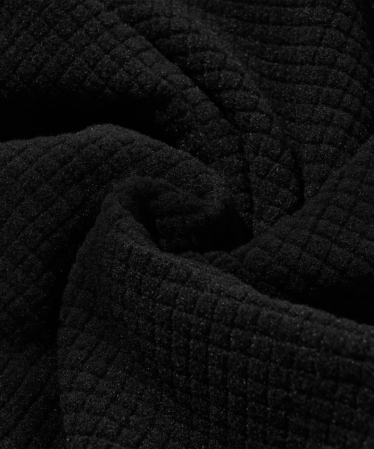 THERMOSQUARE FLEECE ZIP HOODIE_BLACK
