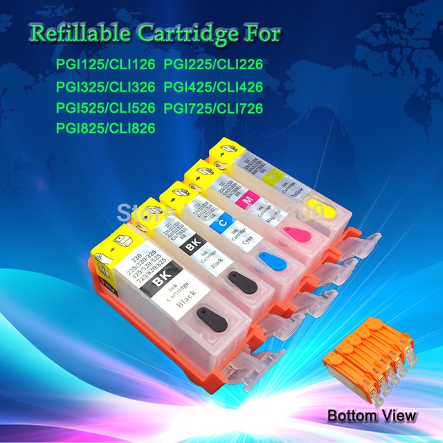 5 パック pgi-空詰め替え インク カートリッジ キヤノン pixma ip4820 ip4920 mg5120 mg5220 mg5320 ix6520 mg6120 など 。