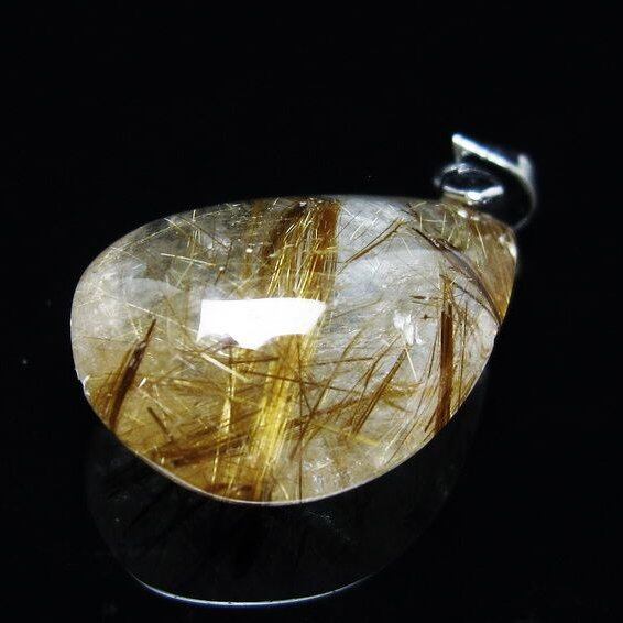 タイチンルチルクォーツ ペンダント ルチルクォーツ ペンダントトップ 一点物 メール便可 [M便 1/20] 112-13313