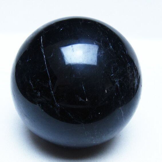 モリオン 黒水晶 丸玉 88mm スフィア 一点物 151-9356