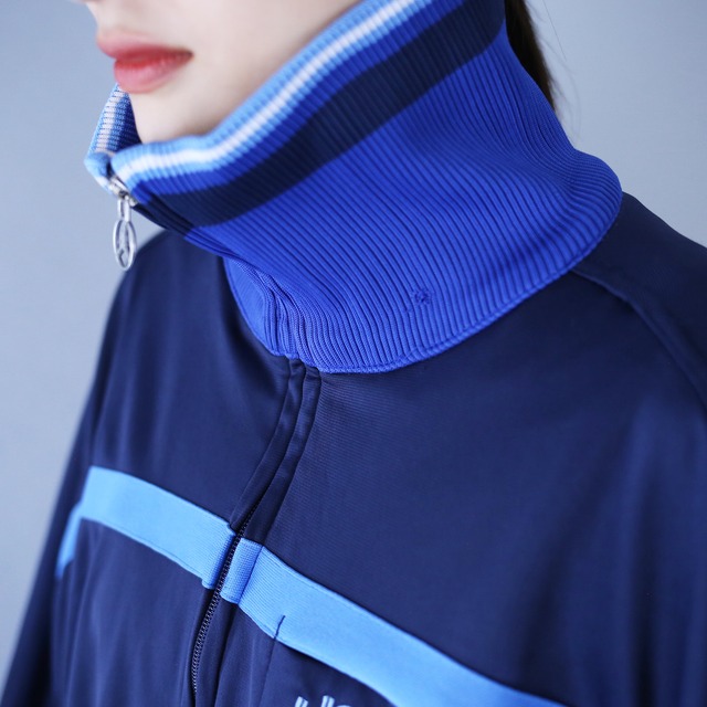 "Jordan" good coloring design super high-neck loose track jacket