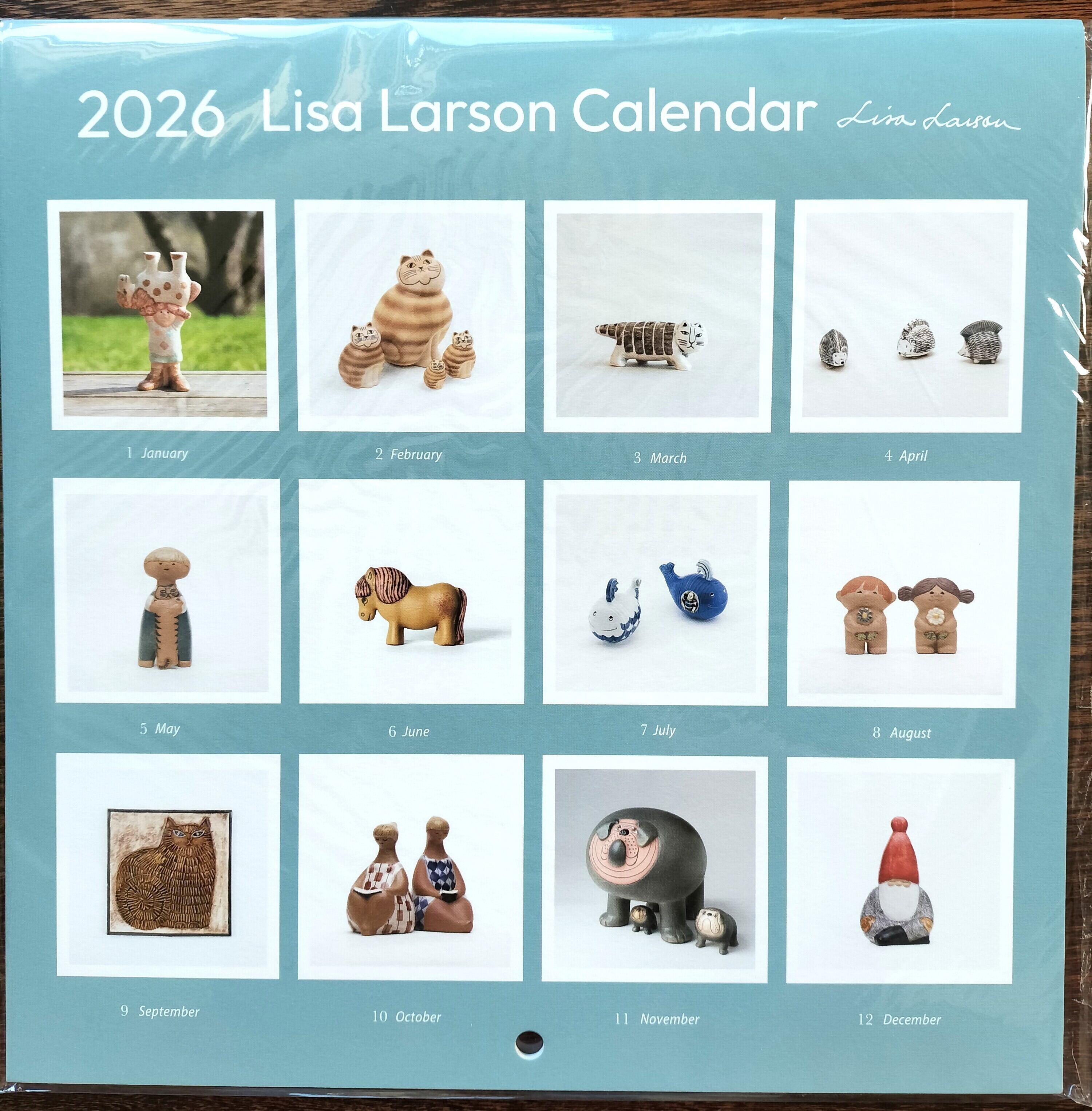 壁掛けカレンダー2026（リサ・ラーソン セラミックワークス） | 本屋