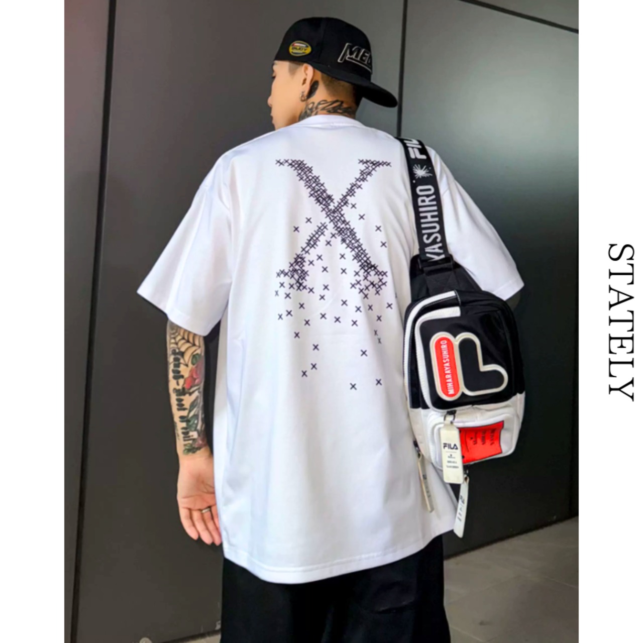 Pixel Cross バックプリントTee/2color_T306・画像2