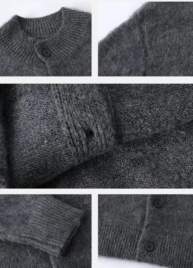 モックネックボタンカーディガン / MOCK NECK BUTTON CARDIGAN