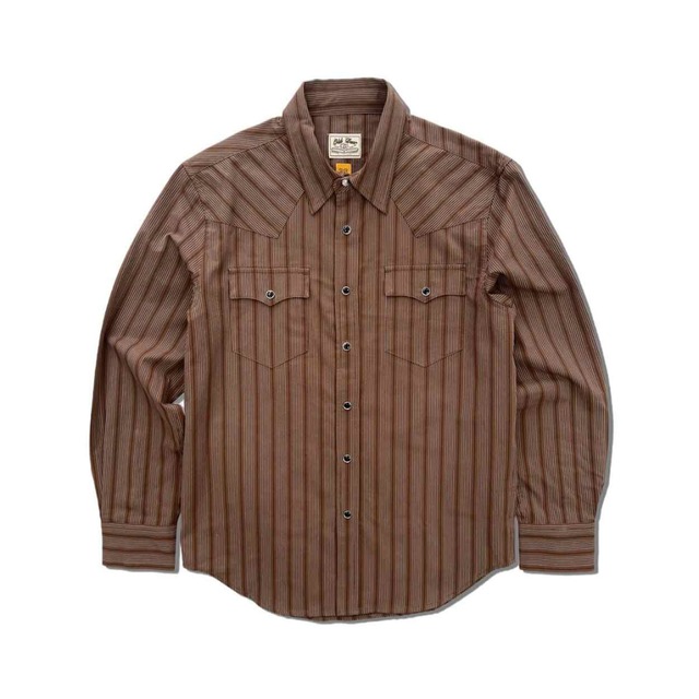 レトロストライプウエスタンシャツ　L0381