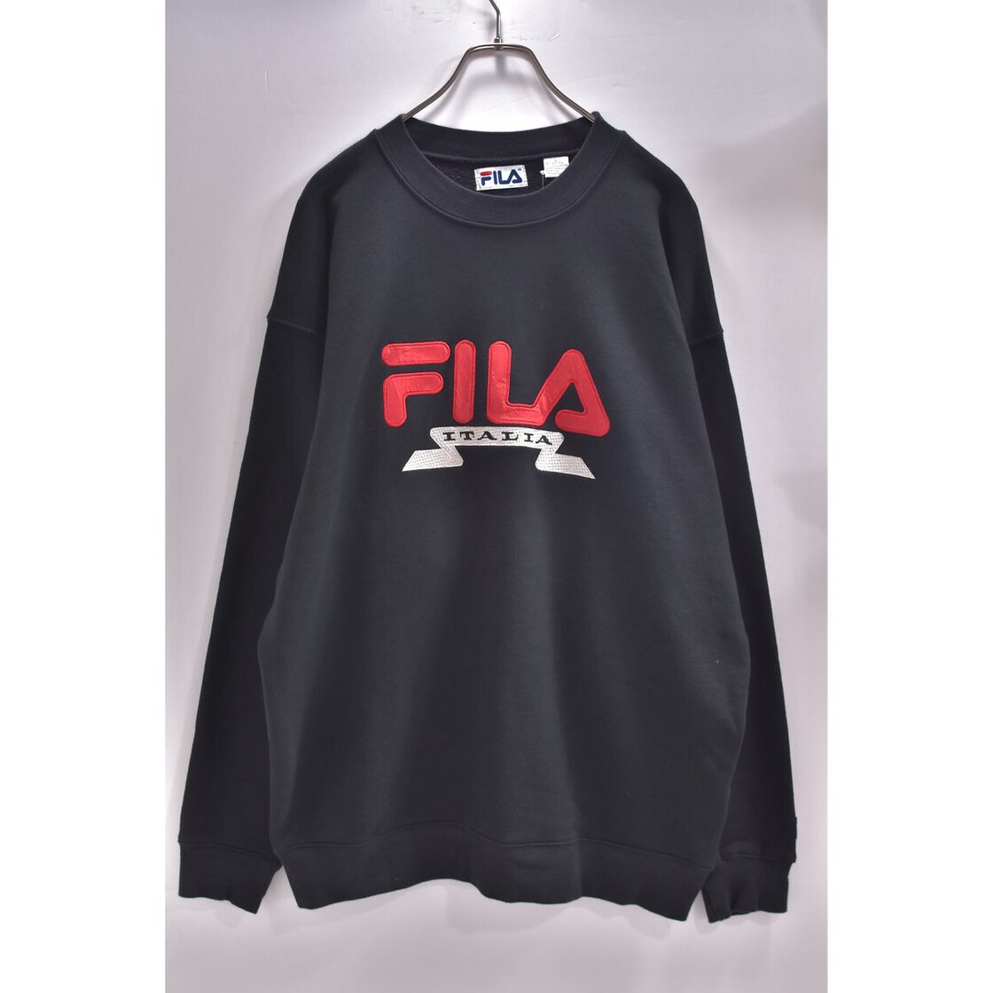 90s FILA ITALIA オールドフィラ ロゴ刺繍デザイン スウェットシャツ 