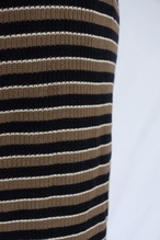 60‘s “Flat knit by Marie Phillips” Border pattern sleeveless dress