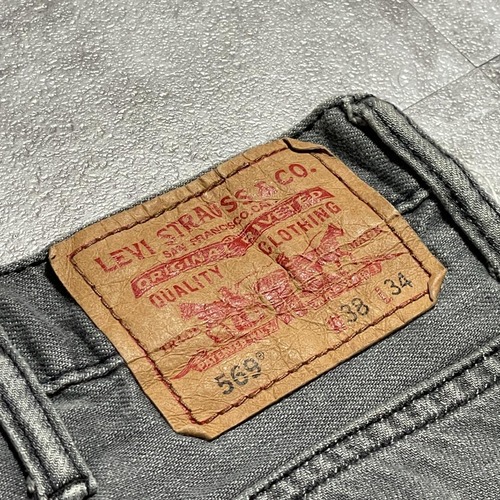 【W38 L34】 usa levi's 先染ブラック リーバイス 569 詳細写真3