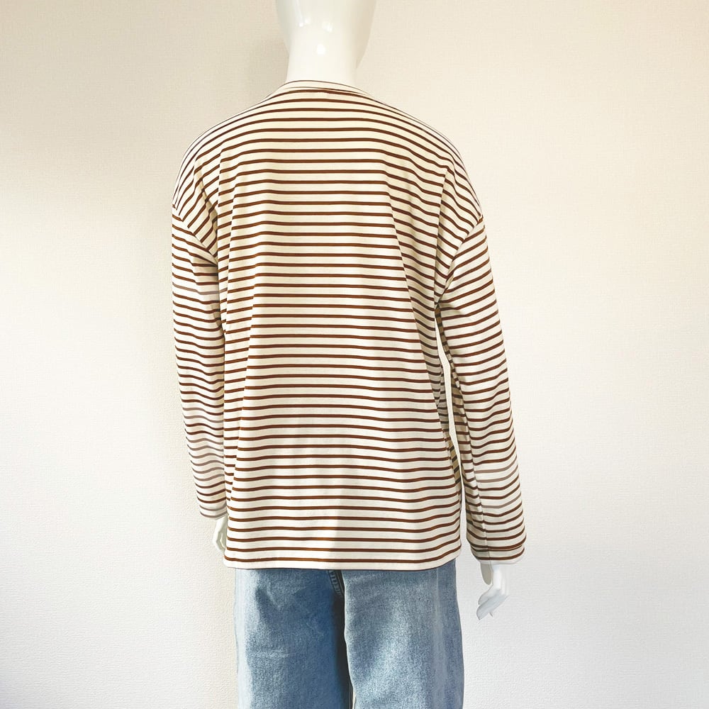 ボーダー Tシャツ 長袖 トップス レディース 春秋 韓国 きれいめ 大人 かわいい ゆったり おしゃれ ラウンドネック 大人可愛い 大人女子