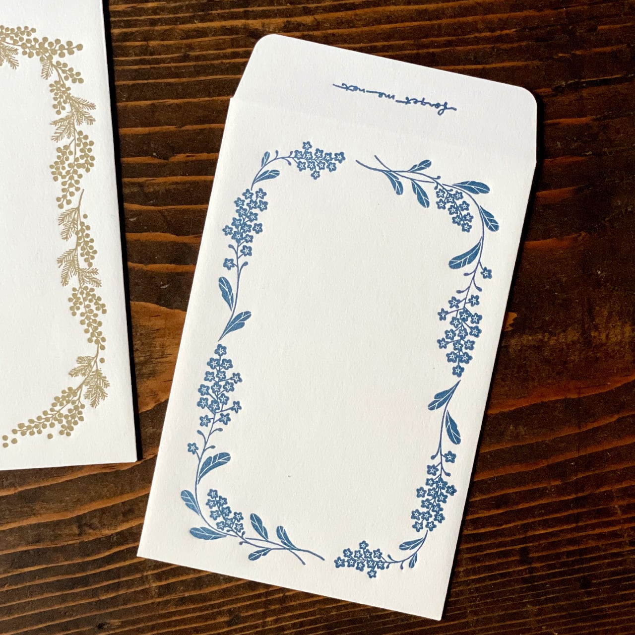 Flower Frame Petit Envelopes 活版印刷ぽち袋 | Echos Design