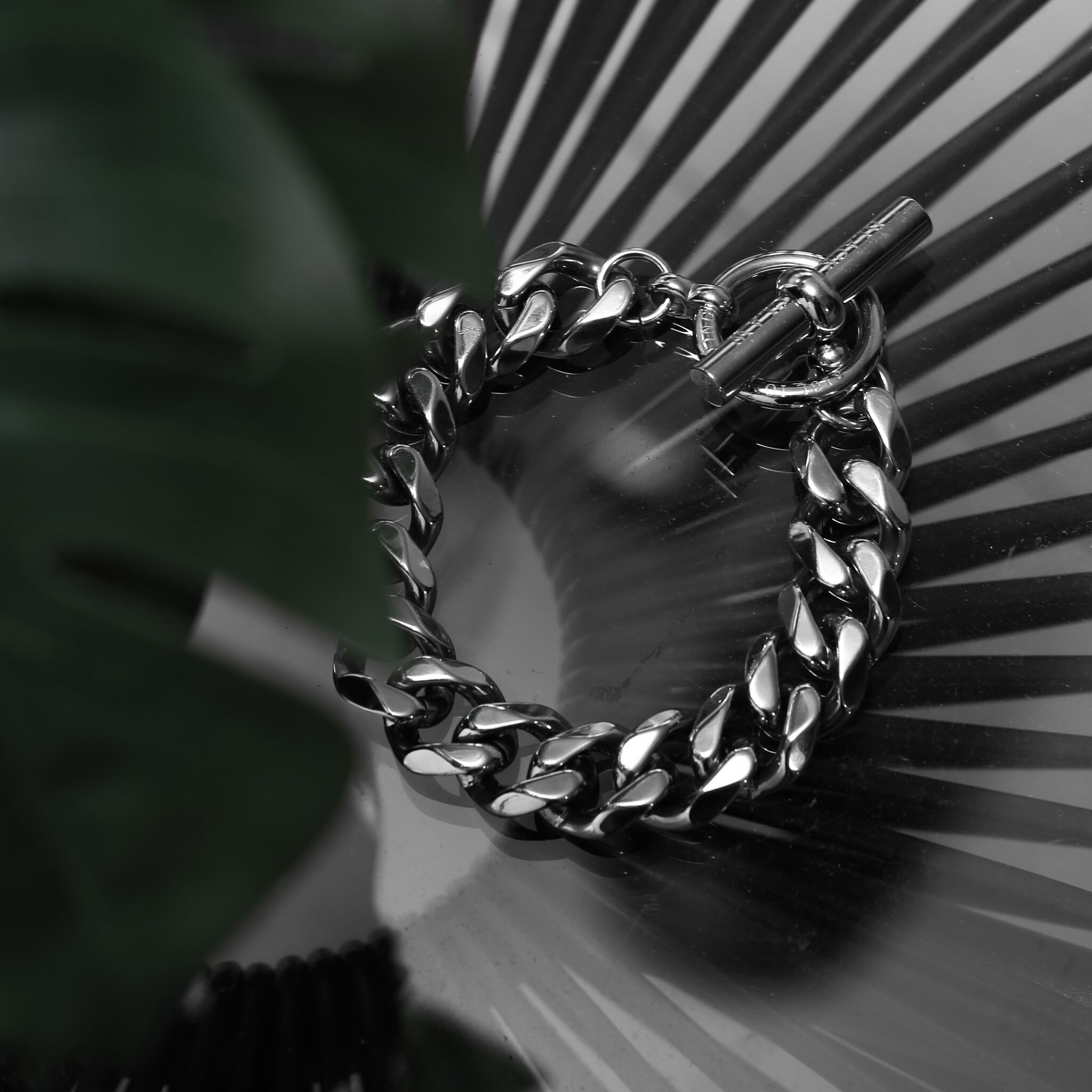 316L Mantel Flat Link Chain Bracelet