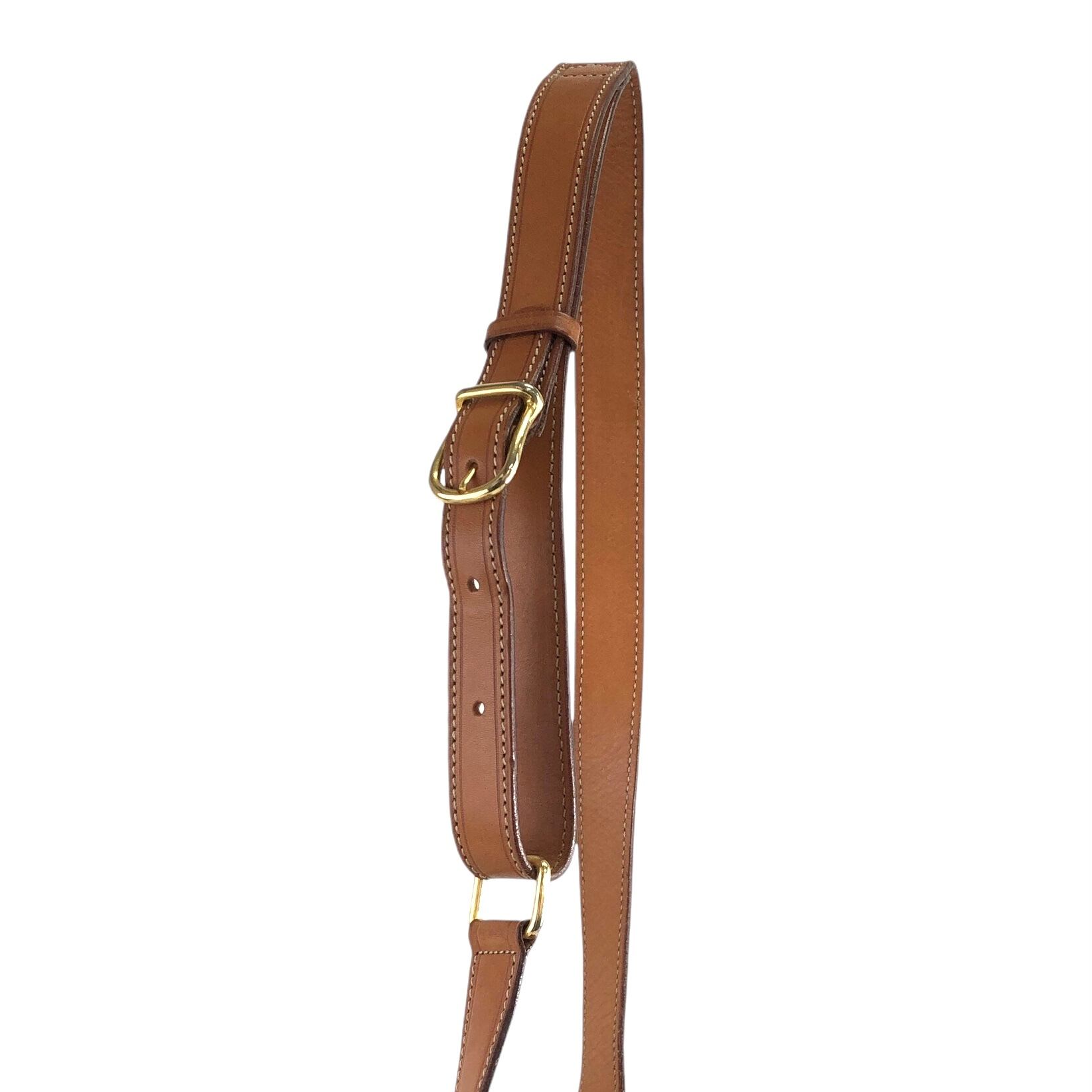 CELINE セリーヌ マカダム ショルダーバッグ ブラウン PVC レザー 巾着