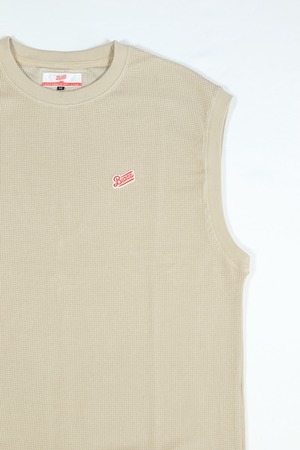 LOGO PATCH VEST RELAX WAFFLE [BEIJE]