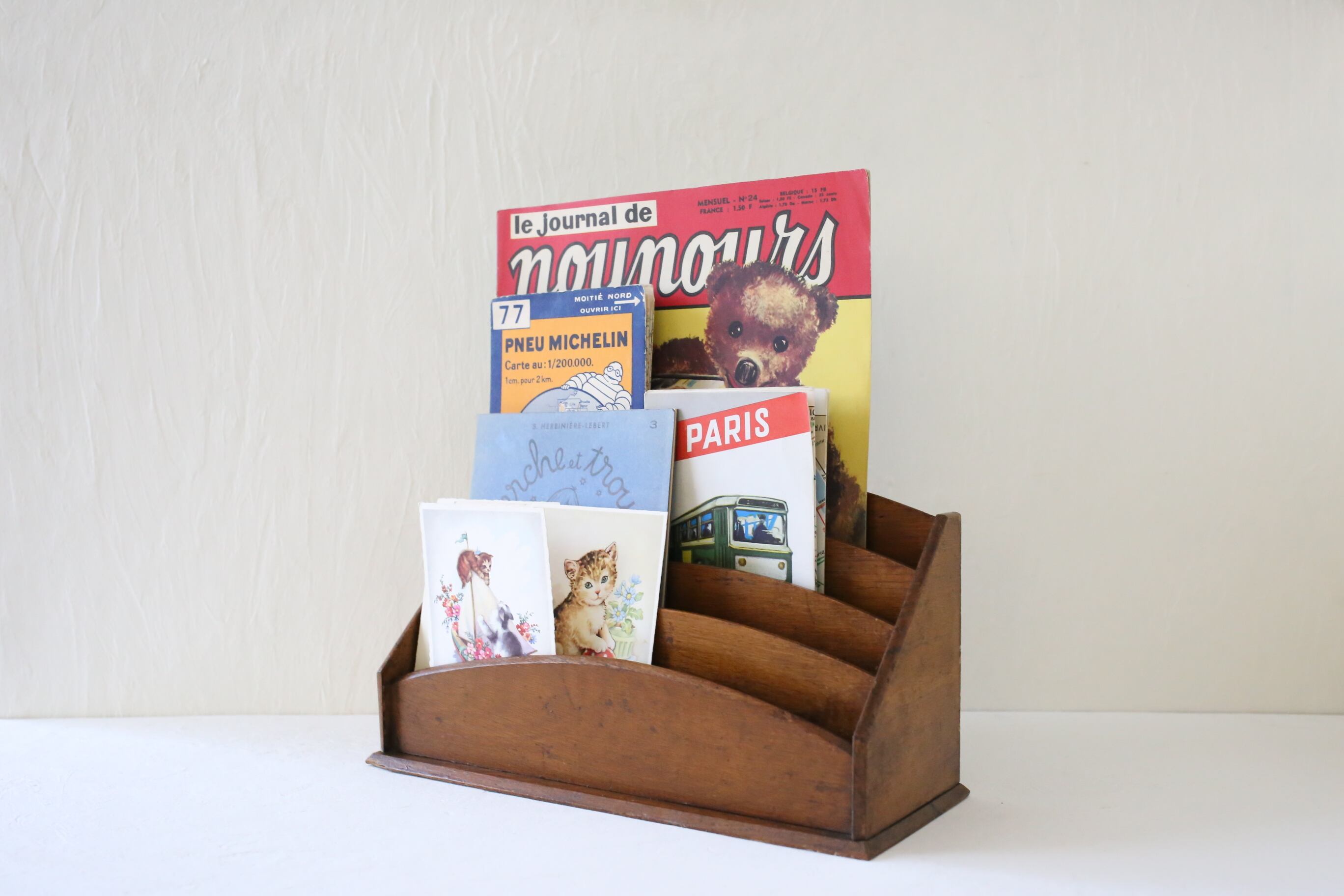 フランス アンティーク ヴィンテージ 小さめのレターラック レタースタンド N-03913