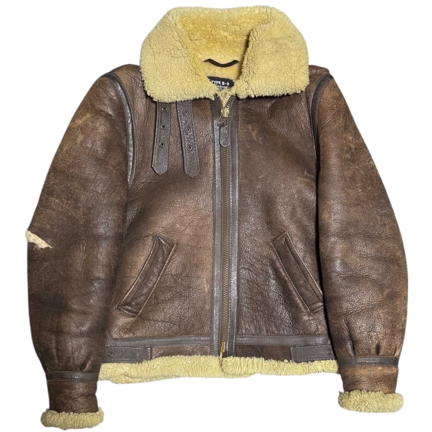 ショット schott B-3 ムートン フライトジャケット ボア 42 羊革