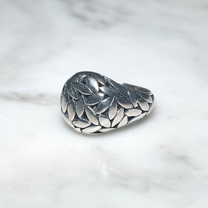 vintage silver engraved signet ring