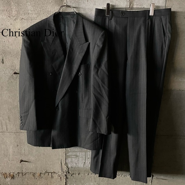 〖Christian Dior〗wool double setup suit/クリスチャンディオール ウール ダブル セットアップ スーツ/lsize/#1127
