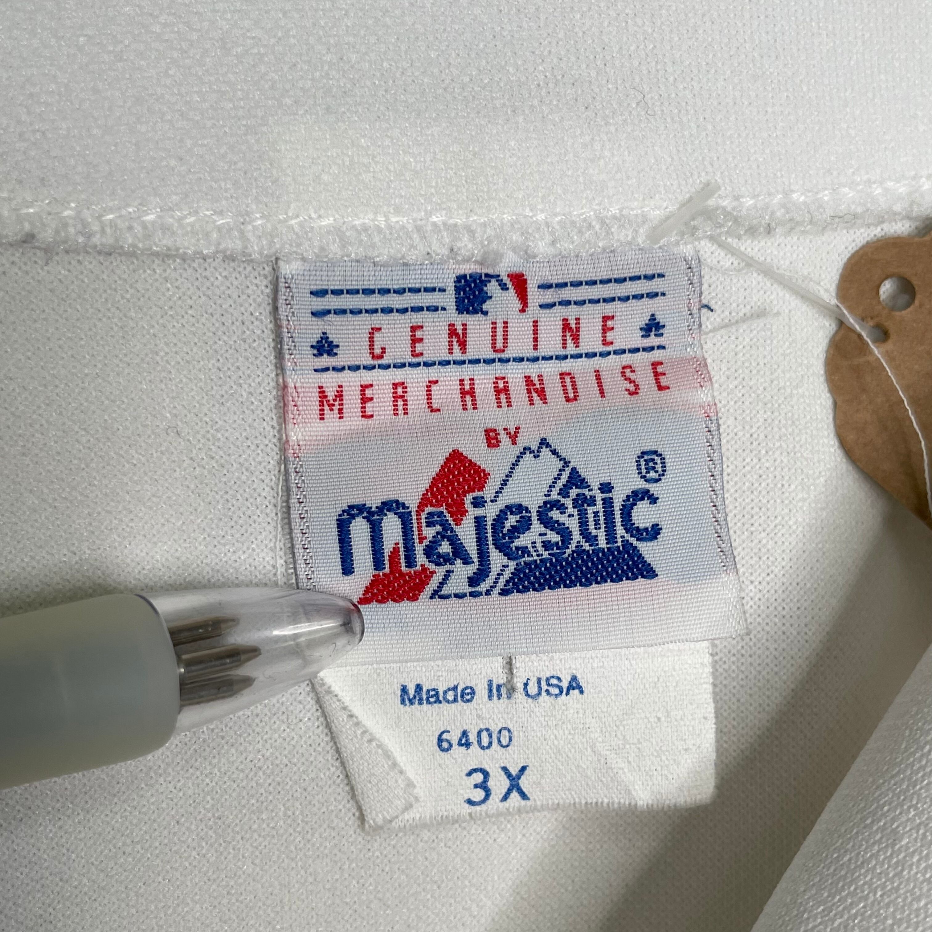 Made in USA 】majestics ベースボールシャツ 3XL 刺繍 ワッペン