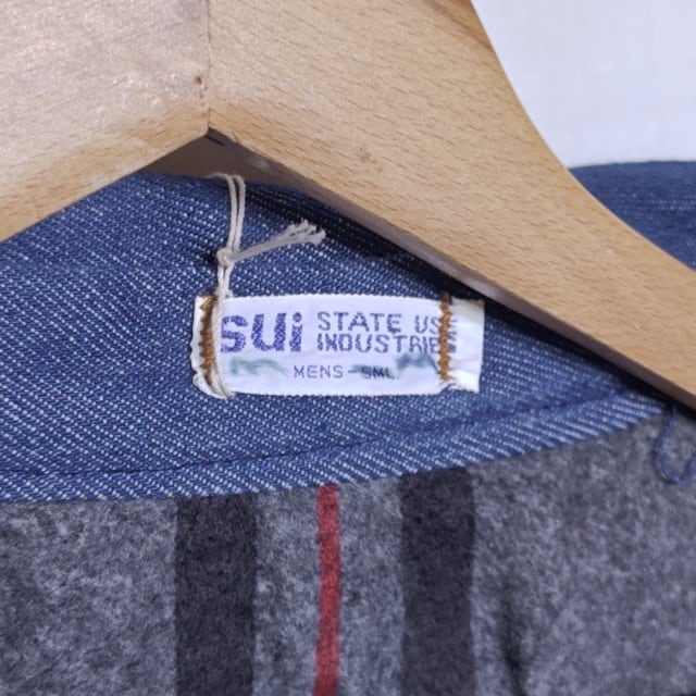 NOS !! 1980s~ SUI JAIL Denim Work Jacket with Stencil / USA 実物