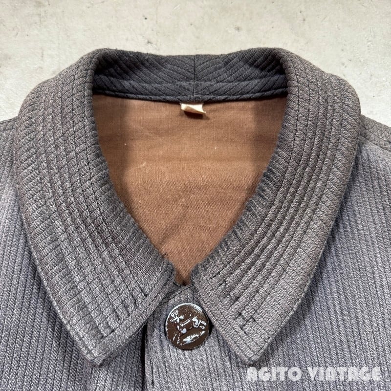 60's barbe bleue フレンチピケハンティングジャケット 動物ボタン