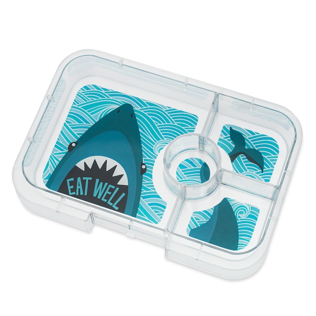 Yumbox (ヤムボックス）大人用 leakproof お弁当箱 990 ml Tapas (Lサイズ)  - ブルー - シャーク