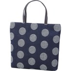 ★岡山県井原産デニム手さげ ドット柄