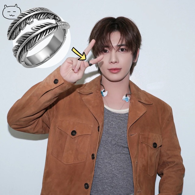 ★TXT テヒョン 着用！！【OF KIM】(surgical/9-26) Feather Vintage Ring