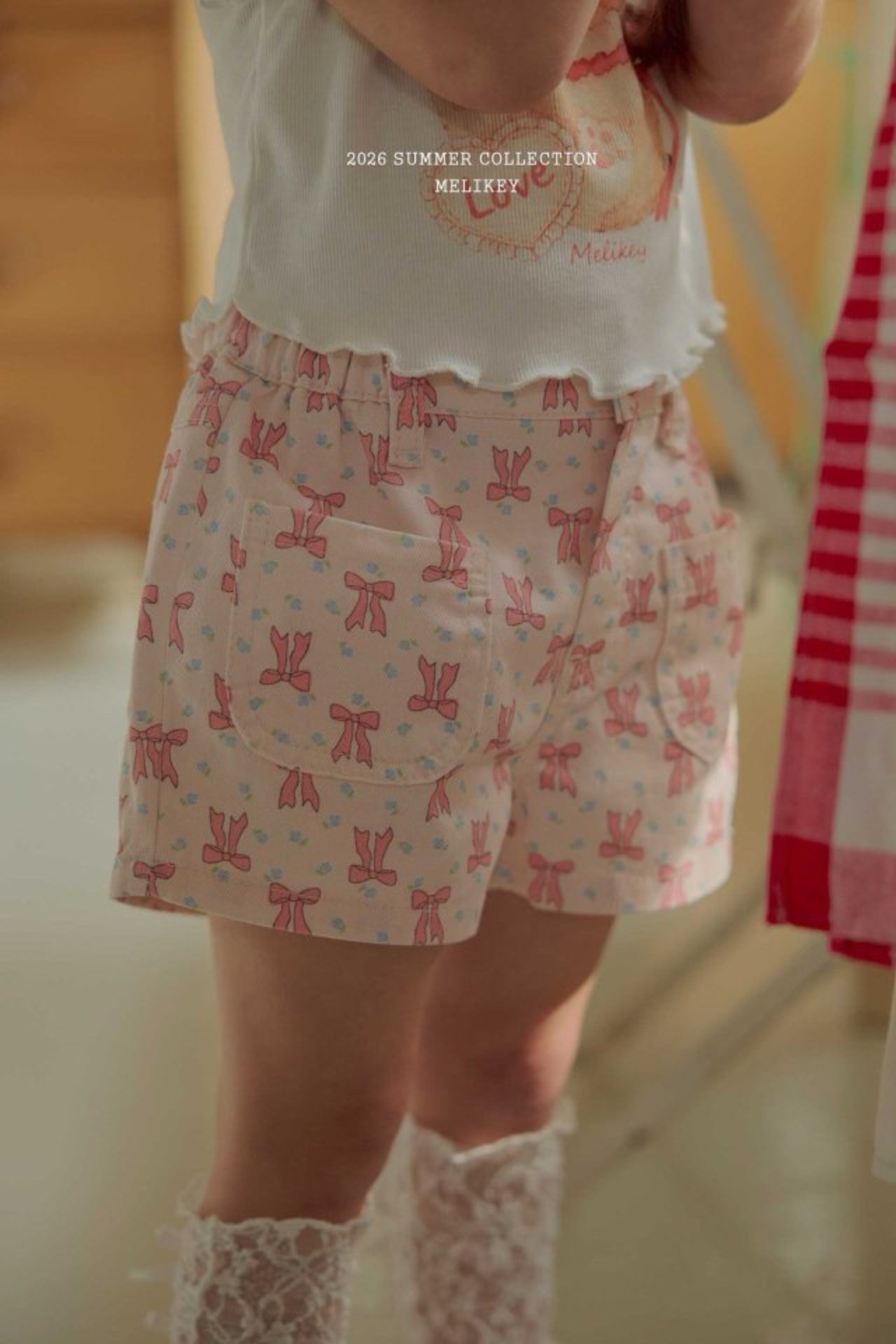 [MELIKEY] Colored Ribbon Shorts (JS/JM) / [미라이키] 컬러리본반바지 (JS/JM)