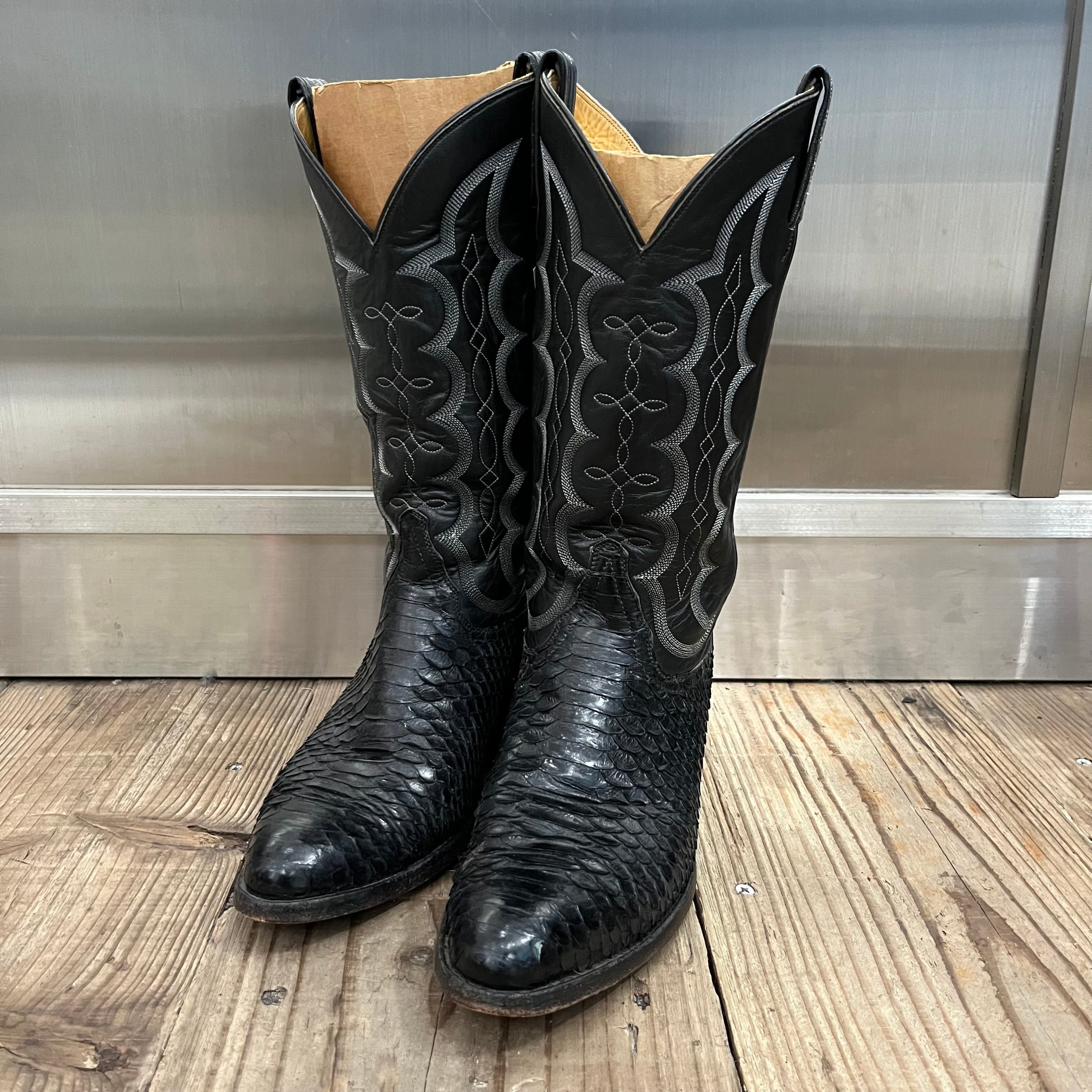 60S TONY LAMA WESTERN BOOTS BLK X BLK (9D) | BerBerJin / & BerBerJin