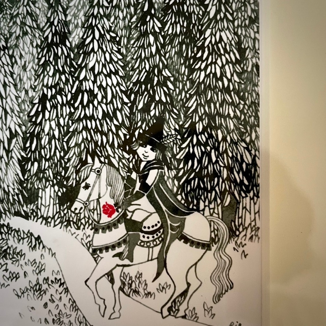 細川理衣　ガラスペン画ポストカード額装「ポストカード & casa ruaオリジナル額縁」［2104200000261］