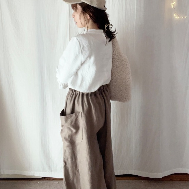 linenおとなふく↟フリルガウチョ↟ handmade