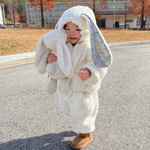 【予約】型紙のみ｜子ども用うさ耳ジップパーカー｜サイズ90〜150｜商用利用OK