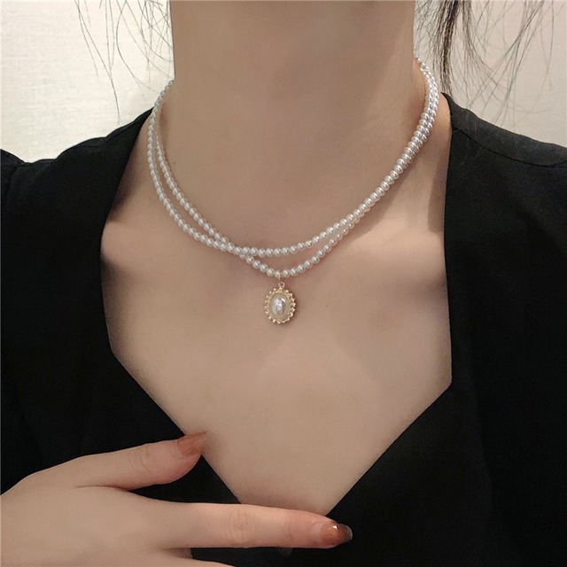【アクセサリー】大人可愛いパールネックレス ／ワンサイズ