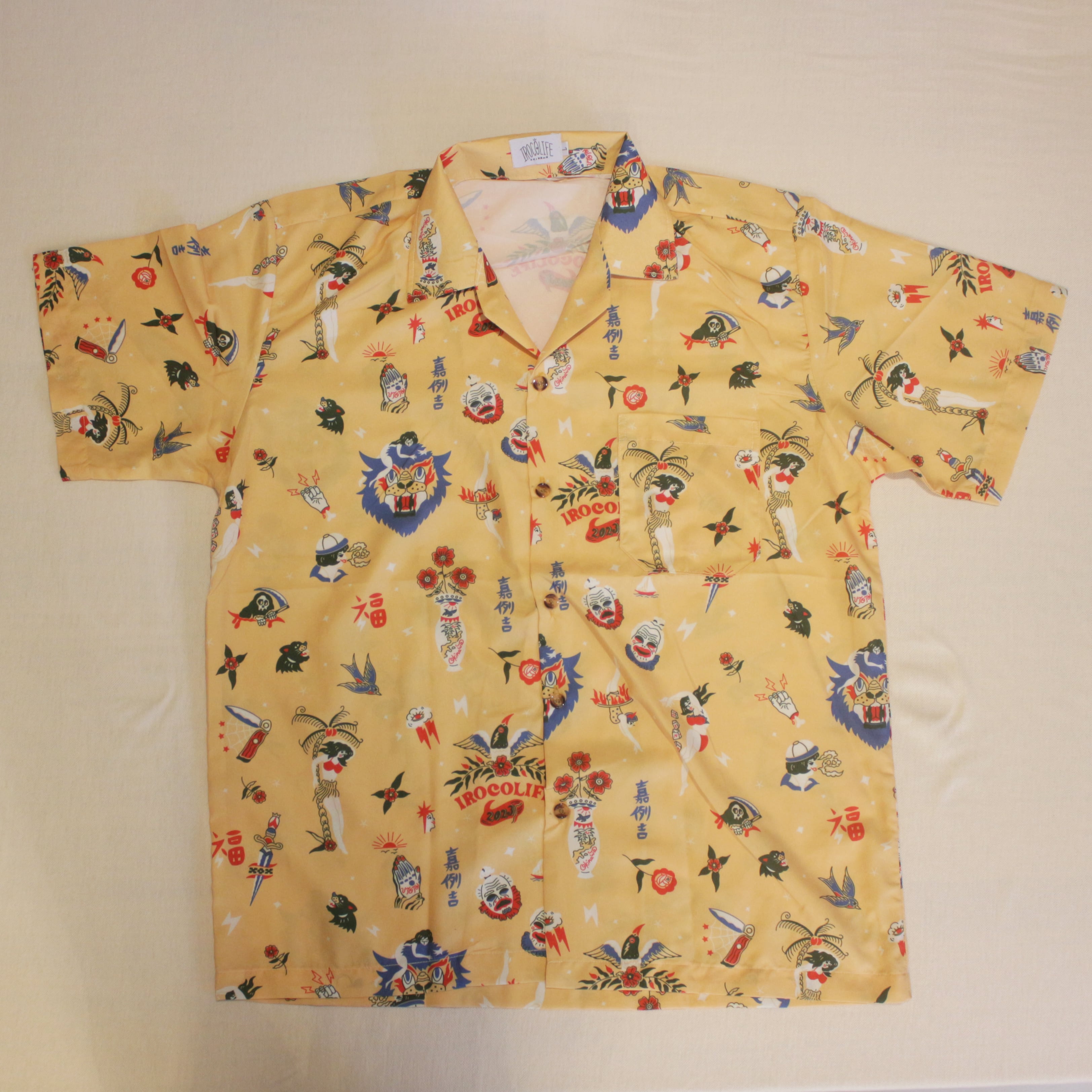 嘉例吉フォーチュンアロハシャツ / イエロー | 沖縄のセレクトショップ