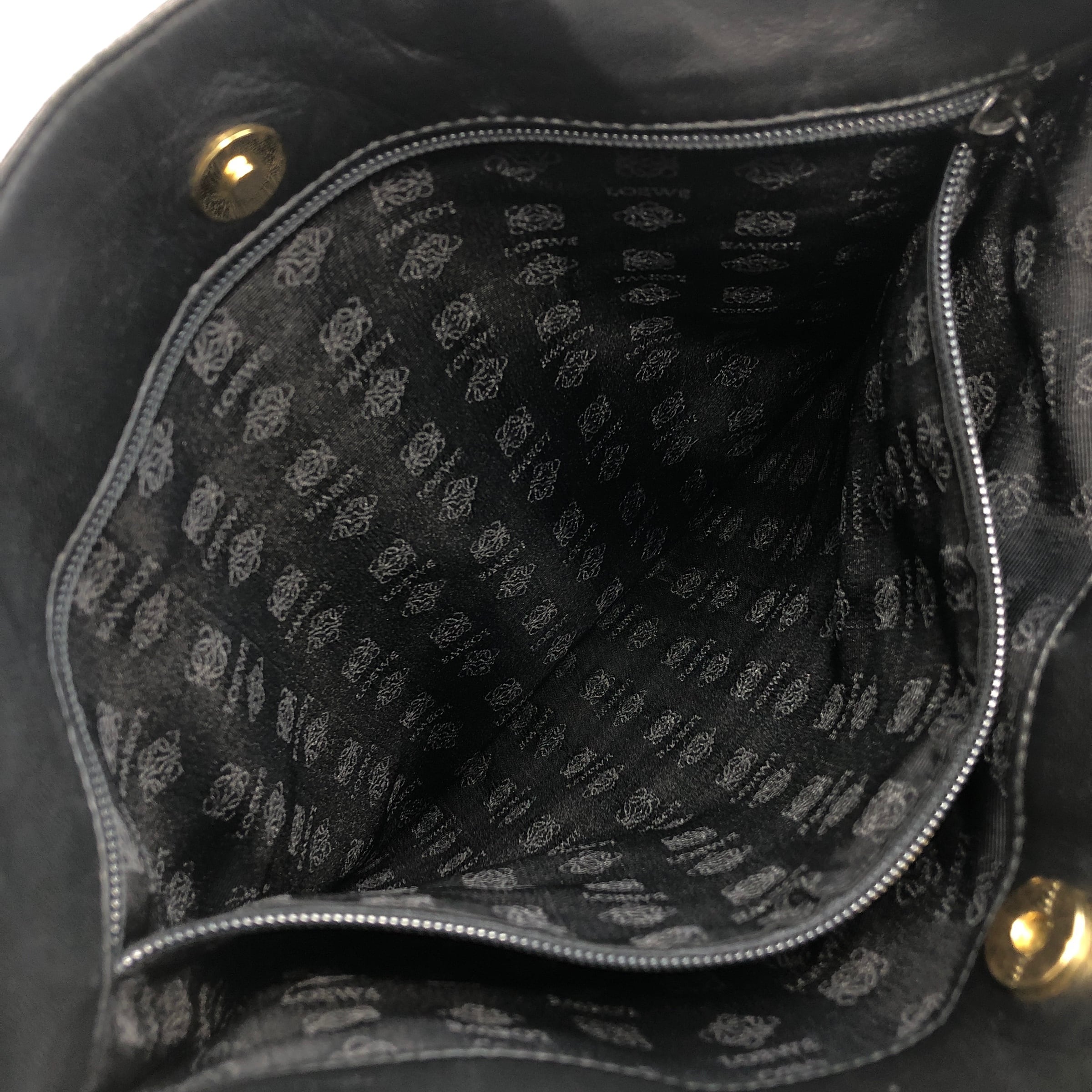 LOEWE ロエベ ハンドバッグ ブラック アナグラム ナッパレザー トート