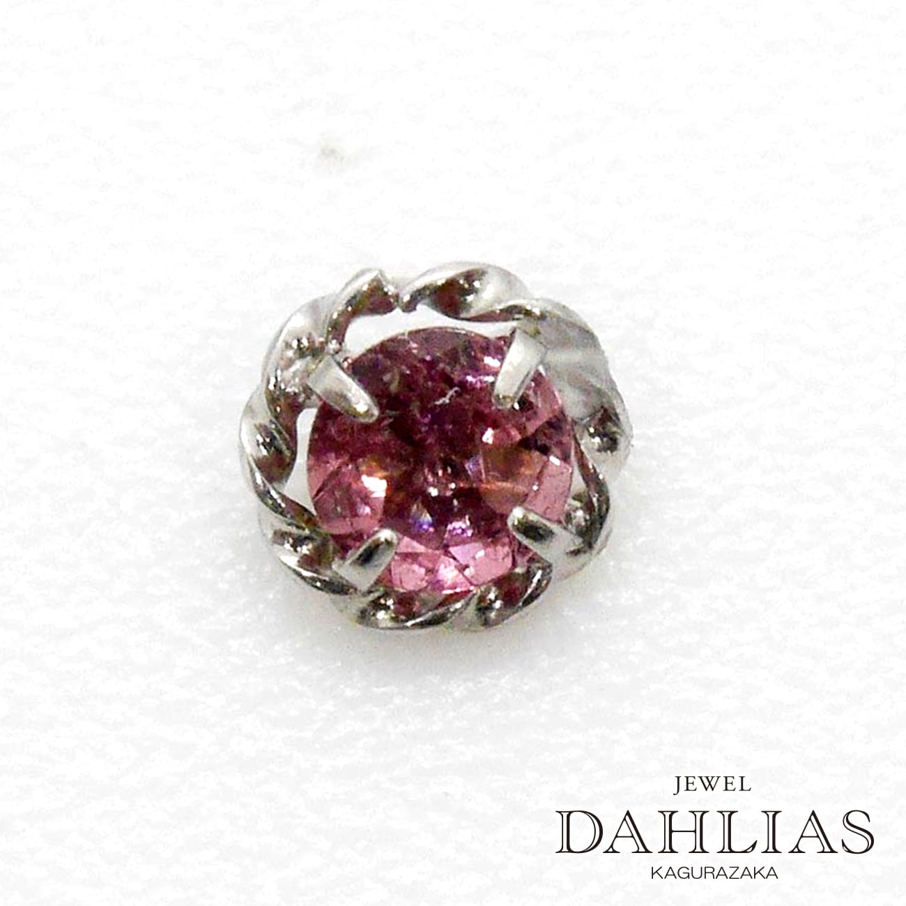 K14WG ピンクトルマリン 本物保証 鑑付 新品同様 羽賀研二 作 ネックレス K14WG K18WG