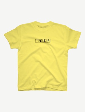 【□EER】Tシャツ（ライトイエロー）